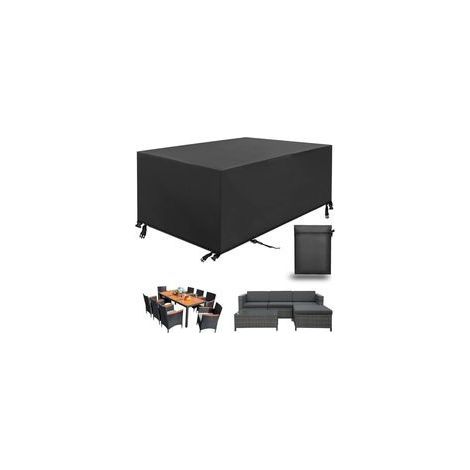 Housse de table de jardin rectangulaire 150x90x75 cm – Tissu Oxford 420D imperméable – Résistante à la déchirure – 4 sangles ajustables (1/5)
