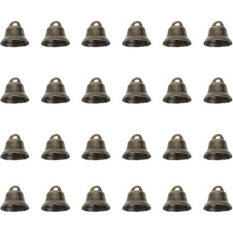 100 kupferne Weihnachtsglocken, kleine dekorative Glöckchen (Bronze) – 1,2 x 1,2 x 1,2 cm (1/2)