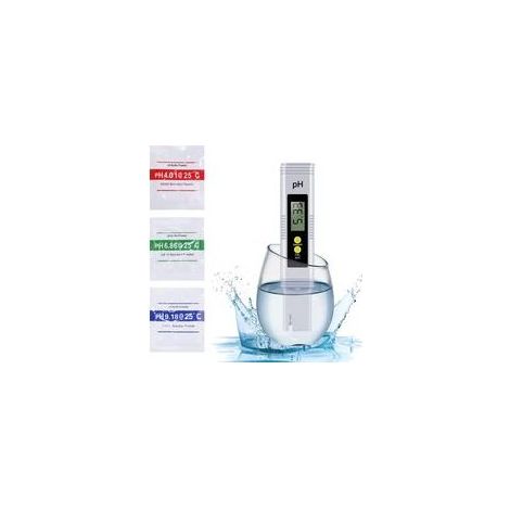 Testeur pH Mètre PH Metre Electronique avec écran LCD Test de pH pour Piscines Testeur Piscine Testeur Spa Plage de Mesure de 0 à 14 pH pour Aquarium, Piscine, Hydroponie B (1/4)