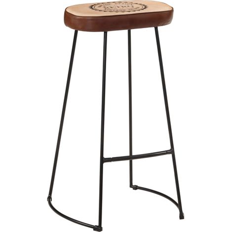 Lot de 2 Tabourets de bar,Chaise de bar marron foncé 44x37,5x78 cm CFW960813 (1/5)