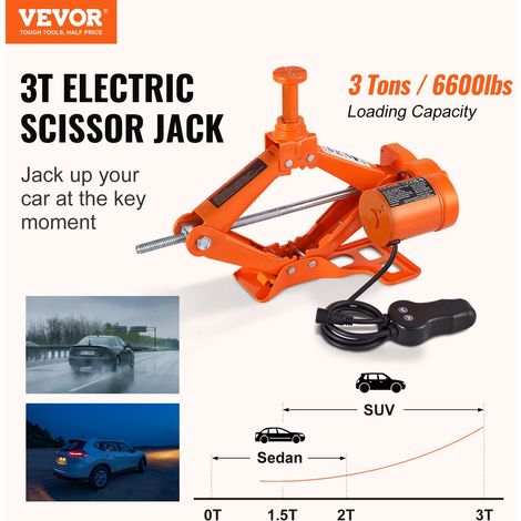 Cric losange en acier 3 tonnes, cric électrique 12 V à levage automatique, pour berline SUV pick-up (1/5)