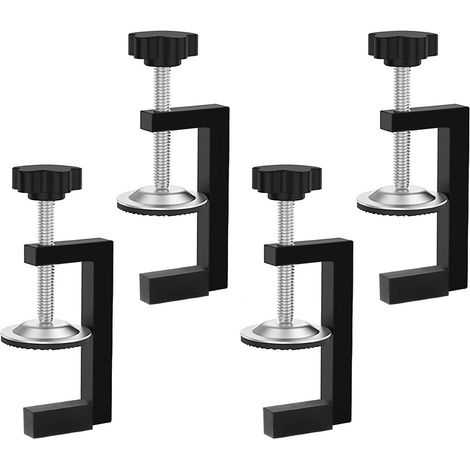 Serre Joint Kit, 4 Pièces Pinces G, Pince G Réglable, Pinces 10-57 mm, Noir Serre Joint Menuisier Clip, pour le Travail du Bois, le Soudage, la Construction (1/5)