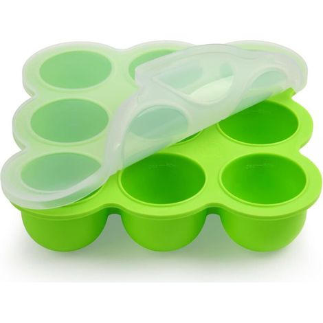 Boîte Conservation Aliment Bébé - 9 Compartiments - Silicone Sans BPA - Congélation Étanche - Lait Maternel Purée (1/5)