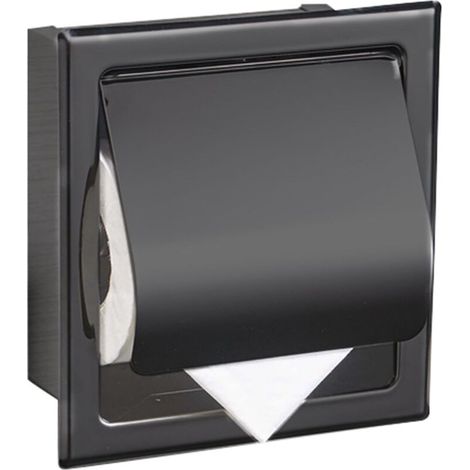 Mattschwarzer Toilettenpapierhalter/Toilettenpapierhalter aus Edelstahl, Wand-Toilettenpapierhalter für Badezimmer