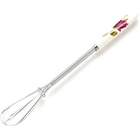 Batteur à œufs en acier inoxydable avec poignée en céramique et dessin animé, ustensile de cuisine (rose)