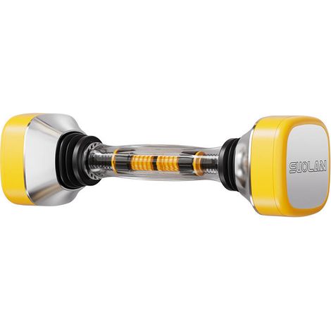 Haltère oscillant réglable jaune 2.5KG (unité) équipement de musculation pour bras et poitrine (1/5)