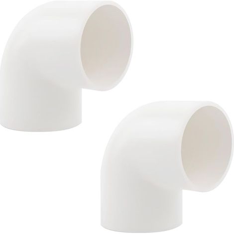 2 Pièces PVC Raccord Tuyau, 90° Adaptateur De Tuyau D'eau Couplage, Coude D'alimentation en Eau à 90 Degrés, 20MM - 20mm (1/5)