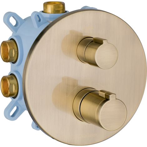 PaulGurkes Thermostat Unterputz Retro Antik Bronze Messing 1-3 Verbraucher (1/5)