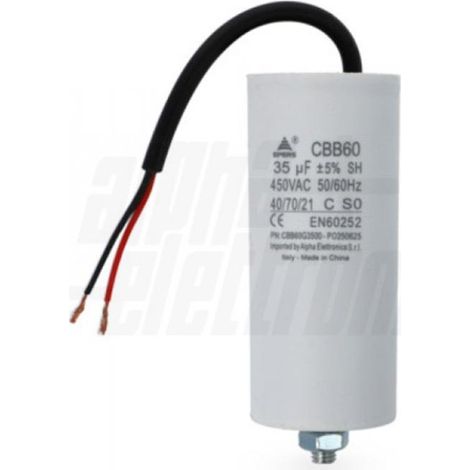 Alpha elettronica condensatore polipropilene cavo 35 microfarad 450v cbb60g3500 alpha elettronica