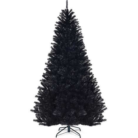 Sapin de Noël Artificiel Arbre de Noël 225 cm PVC 1258 Pointes Branche Support Métal CW28152 (1/2)