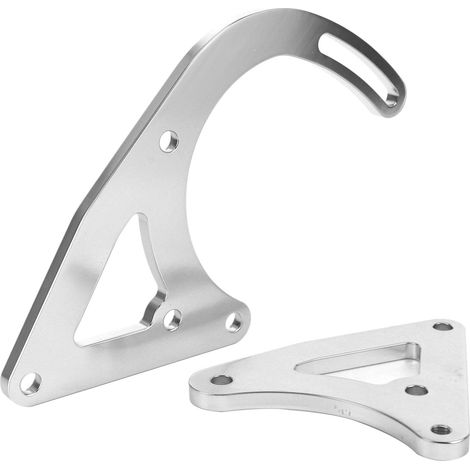 Support de fixation alternateur en aluminium poli argenté avec accessoires de montage pour Holden 253 304 308 (1/5)