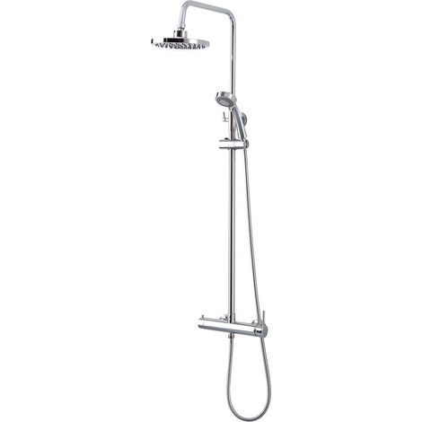 Columna De Mampara Ducha De Latón Cromado Con Ducha Superior Y Teleducha (1/5)