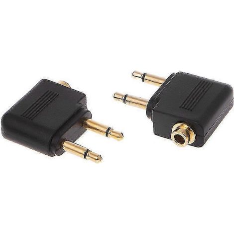 26-27 Deux adaptateurs jack pour casque 3,5 mm mâle vers femelle plaqués or (Type A) (1/5)