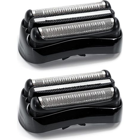 Due lame da barba 21B per rasoi elettrici Braun Serie 3 (300s), testina a lamina sostituibile per uso a secco e bagnato. (1/5)