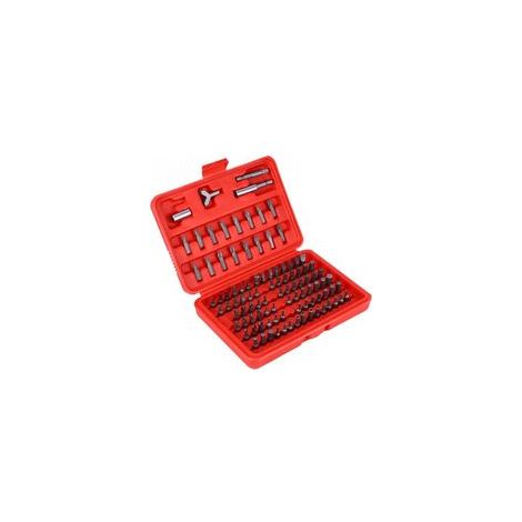 Crezuo 100-teiliges manipulationssicheres Sicherheits-Sechskantschraubendreher-Bit-Set mit Schutzkoffer