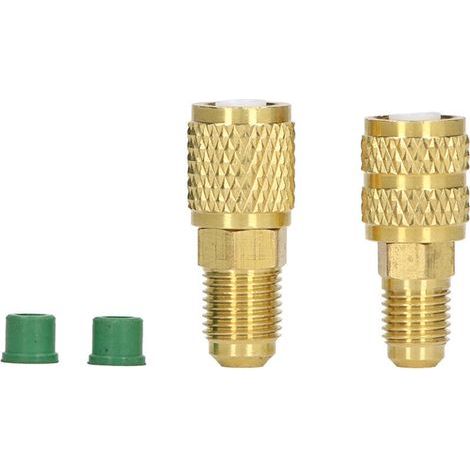 Double Adaptateur Réfrigérant Universel - R22 (M1/4SAE) et R410A (M5/16SAE) - Connexion Sécurisée (1/4)