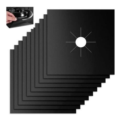10 Pièces Protection Plaque Cuisson Gaz Réutilisable Couvre de à Anti Chaleur Tapis Cuisinière Antifouling Nettoyer Housse (1/4)