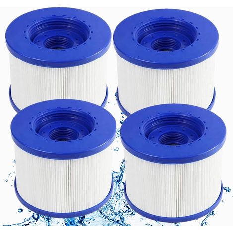 Einschraub-Spa-Filterkartuschen, Einschraubfilter für aufblasbares Spa, 60 mm Schraubgewinde, Spa-Filterkartusche, kompatibel für Cozy Spa, Clever Spa, Spa-Filter-Ersatz. (4 Stück)