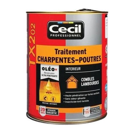 TX 202 traitement charpentes - poutres - lambourdes Cecil - Bidon de 5 litres