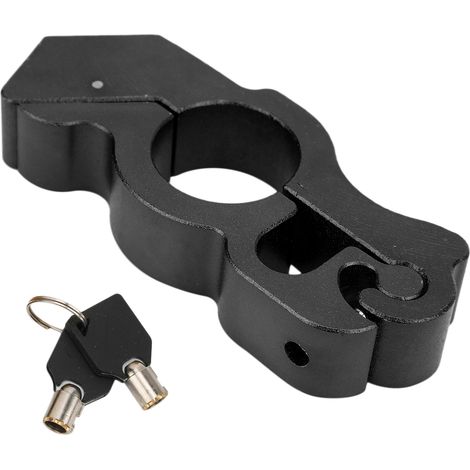 Antivol de guidon de moto en aluminium, protection antivol de klaxon pour freiner en toute sécurité, noir (1/5)