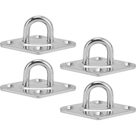 Lot de 4 crochets de fixation murale/plafond en acier inoxydable 304 pour balançoires, hamacs et décorations (1/5)