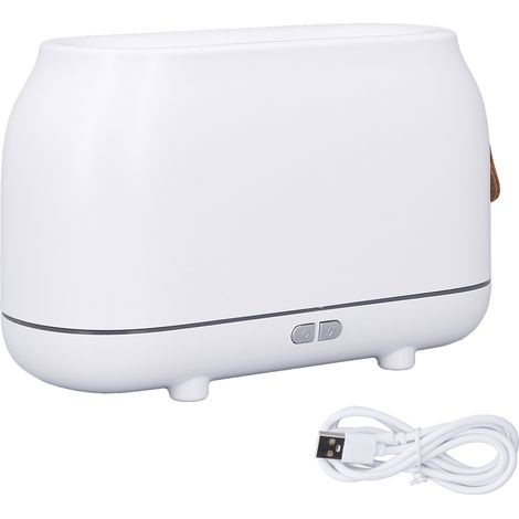 Diffuseur d'air avec flamme LED 180ml - Humidificateur USB pour bureau et chambre à coucher - Blanc (1/5)
