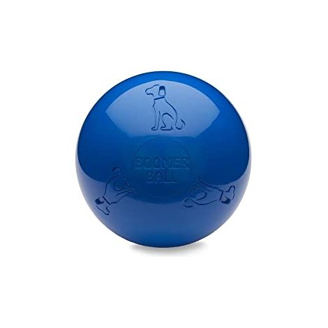 BOOMER BALL - Palla per cani praticamente indistruttibile. Palla resistente e duratura per cani, galleggia in acqua. Palla da calcio per cani iperattivi di taglia media (150 mm) (1/4)
