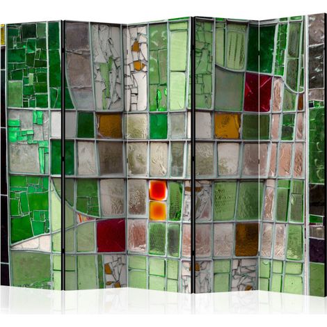 Paravent 5 Volets "Emerald Stained Glass" 172x225cm (1/2)