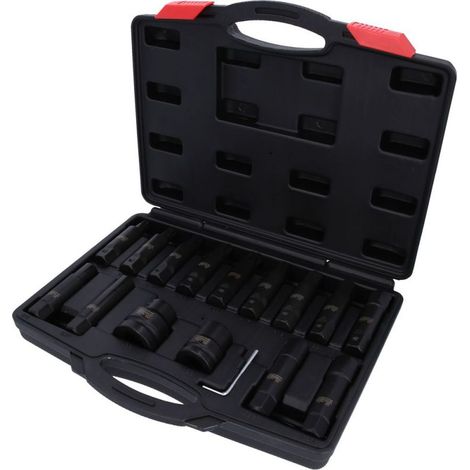 KS Tools 450.0420 3/4''+1'' Kraft-Wechsel-Stecknuss- und Bitstecknuss-Satz, 16-t