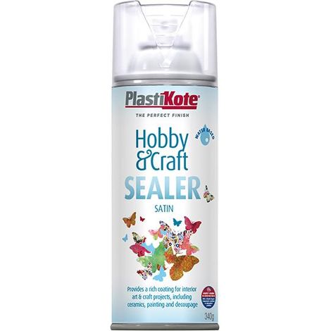 PlastiKote 440.0414002.076 Hobby & Craft Sealer Spray - Clear Satin Finish, 400ml