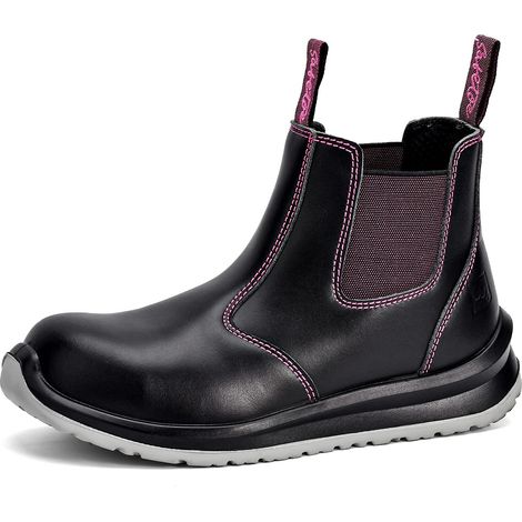 Chaussure de Securite pour les Femmes, M-8025FM Respirant Basket de Securite Montante Legere et Confortable, Botte de Securité pour Travail de Chantier, Embout Composite & Plaque Anti-pénétration (1/5)