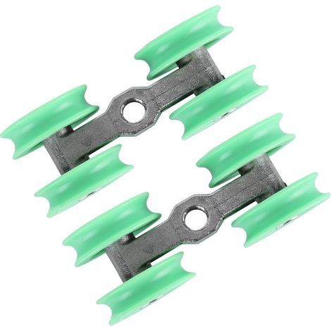 U-förmige Edelstahlrollen, 4 Rollen, kleine Rollen, Ersatzteile für Duschabtrennungen, 2 Stück (1/5)