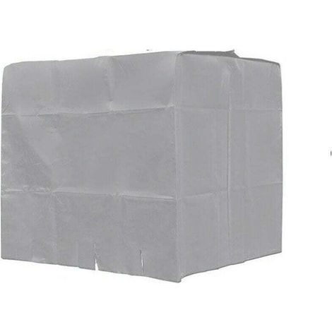 Wassertankabdeckung, IBC-Tankabdeckung für 1000-Liter-Tanks, Schutzhülle für Wassertanks, staubdicht, UV-beständig, regendicht, 120 x 100 x 116 cm (silber) – Crezuo