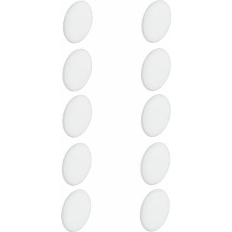 Lot de 10 cache vis autocollants adhésifs à peindre 16mm – Plastique pour surfaces variées – Finition peignable pour décoration intérieure (1/2)
