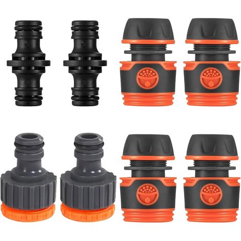 Raccord Tuyau Arrosage - 8 Pièces - ABS et TPR - Anti-Fuite - Jardin et Maison - 13mm 1/2" (1/5)