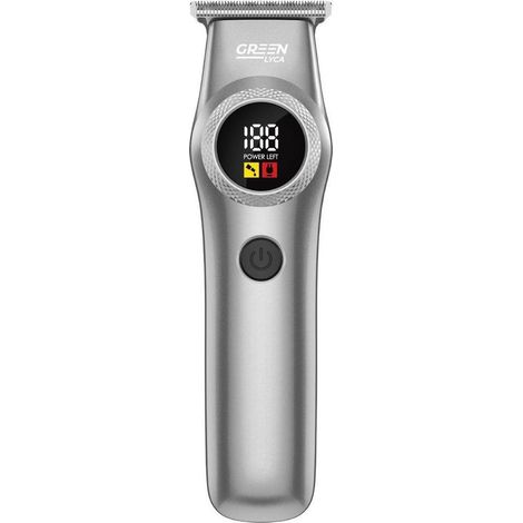 Tondeuse à cheveux LYCA GL69965 Gris argenté (verte) avec affichage LED numérique et autonomie de 150 minutes