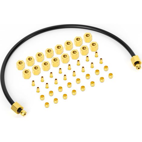 48pièces 6mm Air Compressor Unloader Tube Kit, Contains 6mm Sleeve Ferrules, Compression Insert and Compression Nut (1/5)