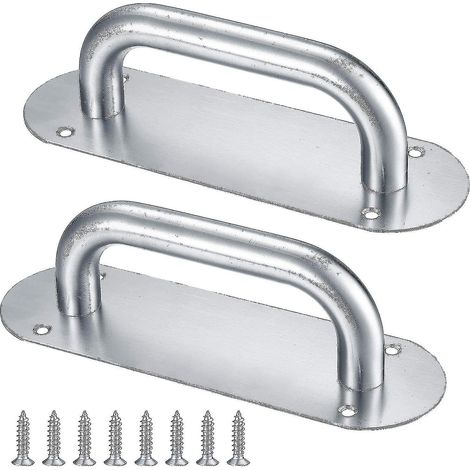 2 Stk Schiebetr Griff, Schiebe Trgriff Mit Platte Edelstahl, Pull Push Trgriffe, Torgriff, Schrankgriffe, Trgriff Schiebetr, Scheunentor-griff, Trgrif (1/5)