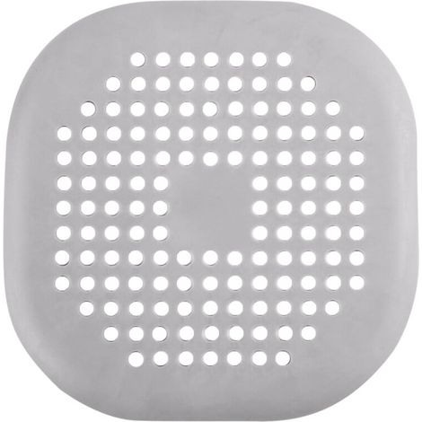 Filtre Drain - Filtre Anti Cheveux Pour Évier Baignoire Douche - 13,8 x 13,8 cm - Gris - 1 Pièce (1/4)