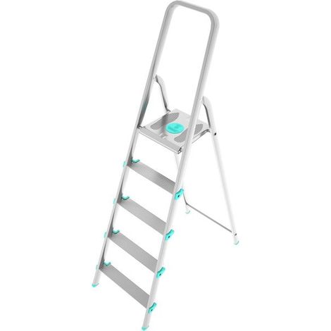 Scala Scaletto Libellula in alluminio leggera con gradini e piedini antiscivolo 5 Gradini (1/3)