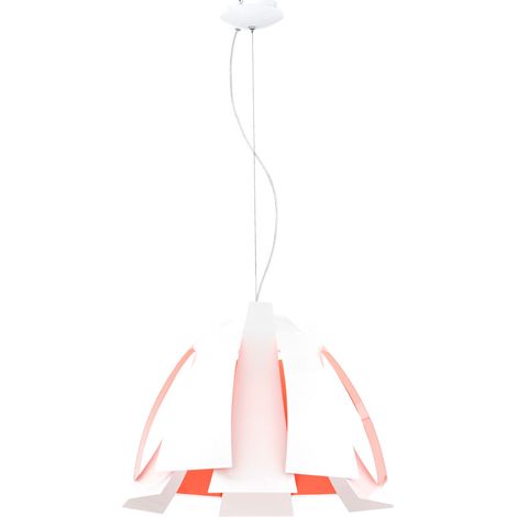 Lampe à suspension blanche lampe de table à manger lampe de salon, feuille orange, 1x E27, DxH 55x110 cm, Eglo 92844 (1/3)