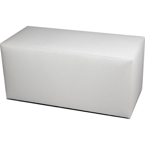 Panca in Similpelle 90x42x44 cm Avalli Bianca