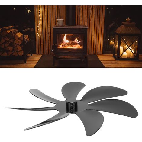 Kaminventilator-Zubehör, Ventilatorflügel aus Aluminiumlegierung, schwarz (1/5)
