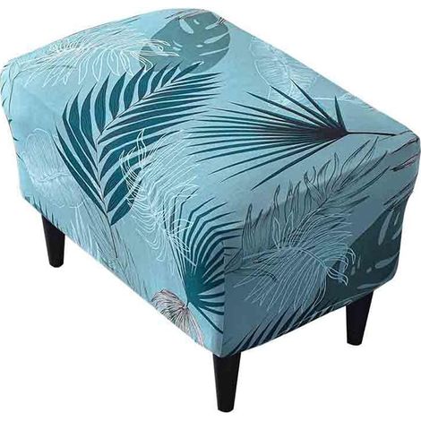 Housse de Tabouret - Extensible Lavable Imperméable - Pour Tabouret Ottoman Rectangulaire ou Rond - 1 Pièce (1/5)