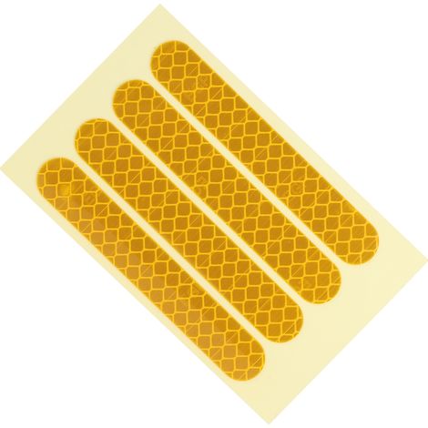 4er-Set reflektierende Aufkleber für Vorder- und Hinterräder, passend für Ninebot G30 Elektroroller, gelb (1/5)