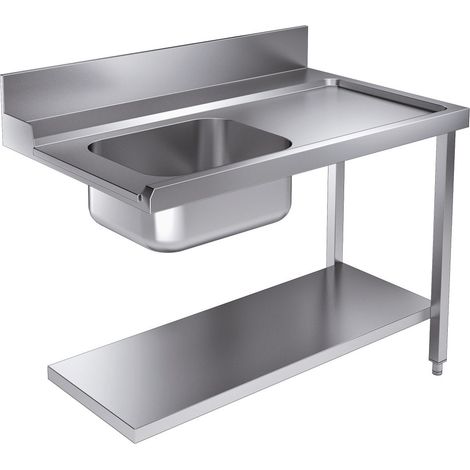 Table d'Entrée Avec  Etagère à Droite Pour 7280.0045-0046 - Combisteel
