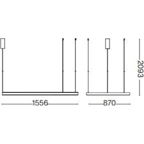 Ideal Lux Sospensione Waves-3 1 luce LED integrato oro alluminio (1/5)