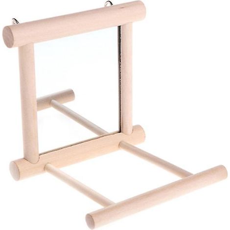 1 support en bois pour cage à oiseaux