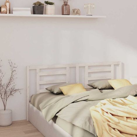 vidaXL Cabecero de cama madera maciza de pino blanco 166x4x100 cm (1/5)