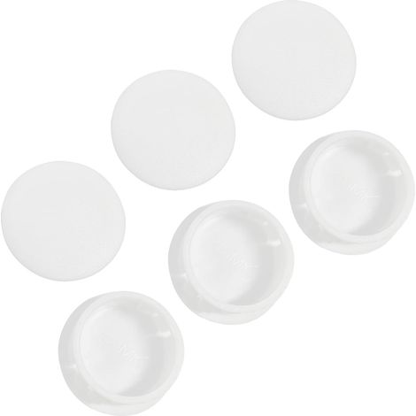 Lot de 20 Bouchons en Plastique à Clipser pour Trou de Perçage Rond de 18 mm, Cache Trou Meuble pour Armoire, Bureau, Armoire, Blanc (1/5)